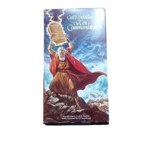 The Ten Commandments VHS Movie Two Tape Set Cecil B DeMille Christianity